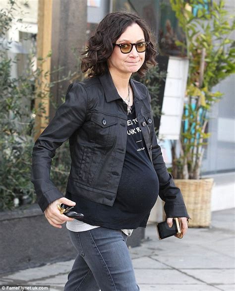 sara gilbert displays her prominent bump while shopping in west hollywood daily mail online