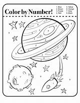 Space Worksheets Worksheet Number Color Coloring Outer Printable Kids Preschool Kindergarten Activities Sheets Numbers Solar Pages Planets Math Science Para sketch template