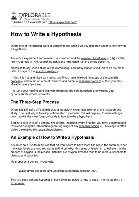 plan  write  testable hypothesis wikihow  good thesis