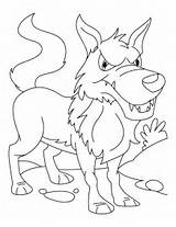 Wolf Coloring Pages Bad Angry Print Color Kids Zebra Vs sketch template
