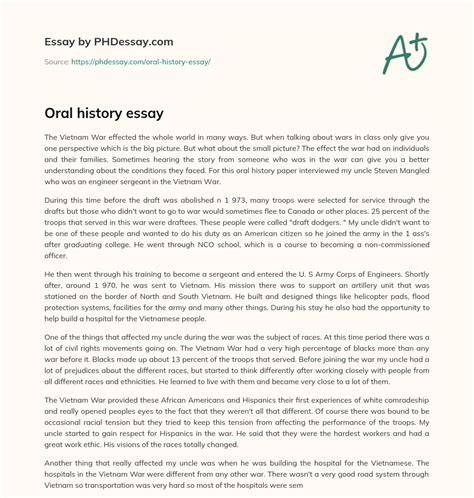 oral history essay phdessaycom
