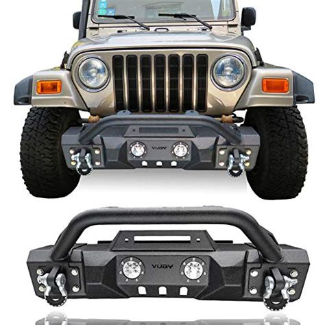 jeep vijay front bumper  winch plate  led lights blackdogmods