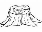 Stump Tree Coloring sketch template