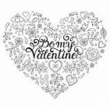 Coloring Pages Adult Valentine Valentines Color Printable Getcolorings sketch template