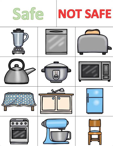 kitchen safety worksheets  activities pack kitchen safety
