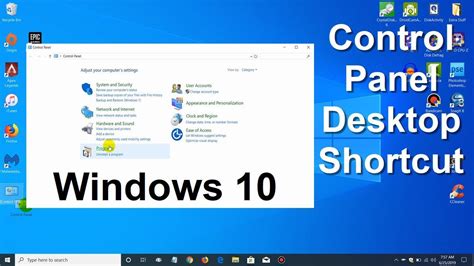 How To Open Control Panel In Windows 10 And Make A Control Panel Desktop