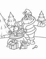 Santa Claus Coloring Gifts Christmas Categories sketch template