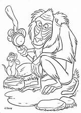 Rafiki Monkey Coloring Pages Lion King Roi Hellokids Print Color Coloriage sketch template