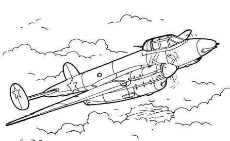 ww fighter plane coloring pages sketch coloring page
