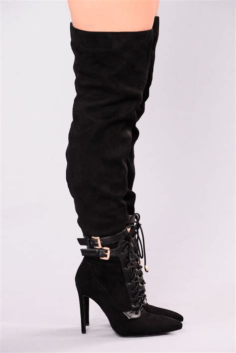 sexy over the knee boot black