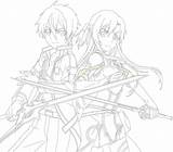 Kirito Asuna Disegni Colorare Miya Sao Wonder Swords Neocoloring sketch template