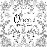 Coloring Upon Once Time Adult Book Martha Sweeney Bookish Onceupon Small sketch template