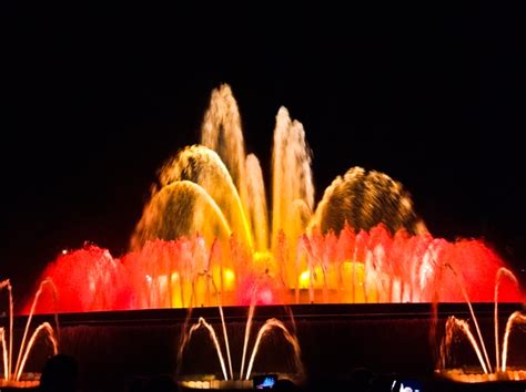 magic fountain show barcelona  barcelona  travels  ted
