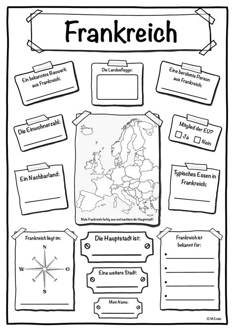 steckbrief europa frankreich unterrichtsmaterial  den faechern