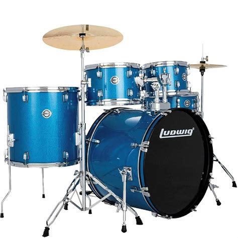 ludwig accent  piece complete drum set    bass drum