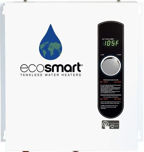 ecosmart eco  electric tankless water heater  kw   volts  amps  patented