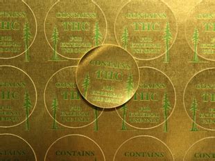 bright gold foil permanent adhesive label