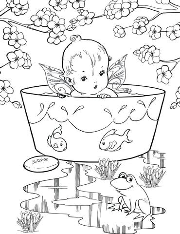 baby fairy coloring pages iwanna fly