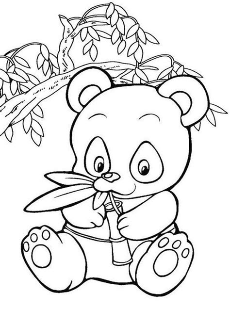 baby panda bear coloring pages riset