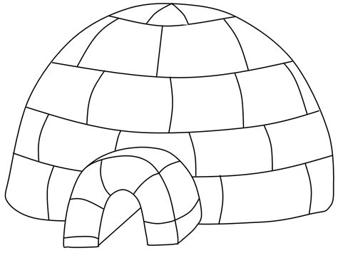 igloo coloring page coloring home