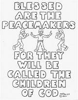 Coloring Pages Peacemakers Kids Blessed Printable God Matthew Beatitudes Bible Clipart School Sunday Am Coloringpagesbymradron Sheets Child Beatitude Children Adron sketch template