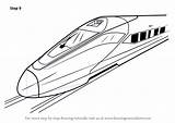 Train Drawing Draw Speed Electric High Step Trains Drawings Drawingtutorials101 Transportation Necessary Improvements Finish Make Tutorials sketch template