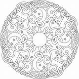 Coloring Pages Mandala Moon Sun Intricate Stars Color Festival Celtic Rose Elephant Star Adults Half Printable Celestial Drawing Christmas Getcolorings sketch template
