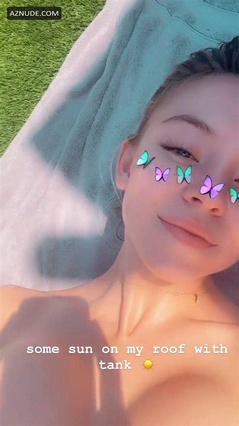 sydney sweeney looks hot showing off her tits while sunbathing topless