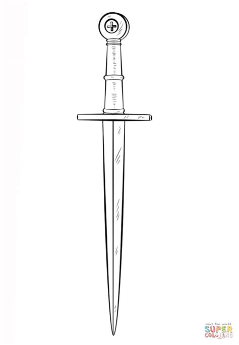 dagger coloring page  printable coloring pages