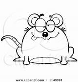 Mouse Drunk Cartoon Clipart Chubby Coloring Mad Bored Outlined Cory Thoman Vector 2021 Regarding Notes Clipartof sketch template