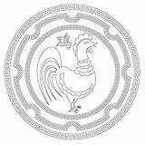 Rooster Babadoodle sketch template