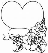 Inimi Colorat Trandafiri Flori Planse Desene Inimioare și Planșe sketch template
