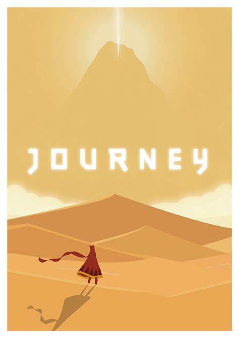 journey poster inspired  playstation indie video game  sizes