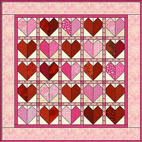 patchwork hearts quilt block pattern