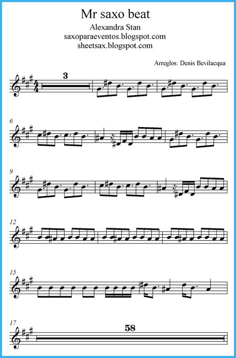 Mr Saxo Beat Alexandra Stan Score And Track Sheet