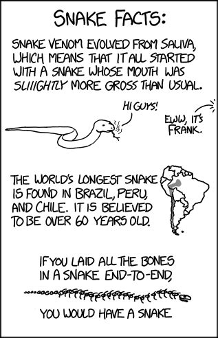 xkcd snake facts