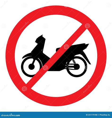 motorbike prohibition sign  motorbike parking vector stock vector