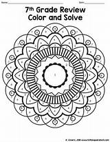 Grade 7th Math Color Solve Review 8th 4th Preview Teacherspayteachers sketch template