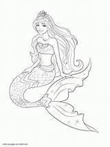 Barbie Coloring Pages Printable Print Girls Mermaid Tale sketch template