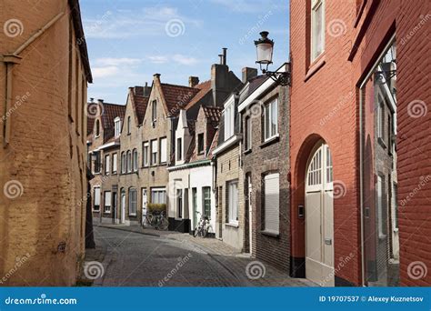 streets  brugge belgium stock image image  narrow