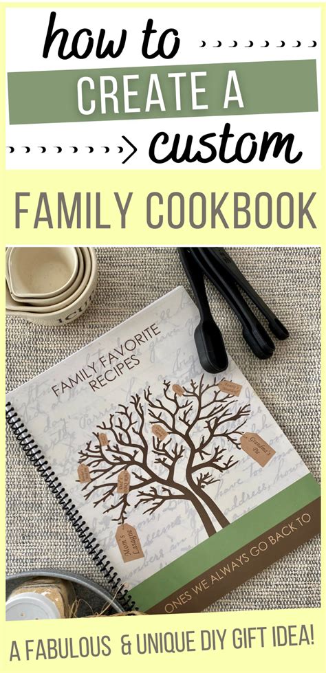 create  custom family cookbook  unique diy gift idea