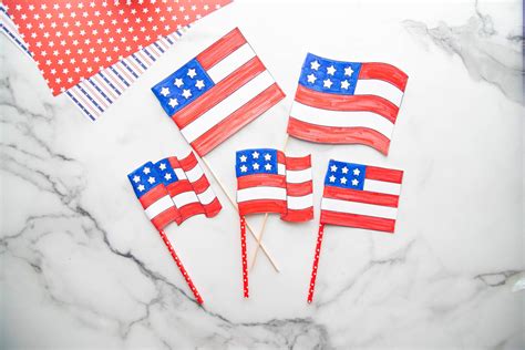 printable american flag craft renniearren