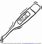 Thermometer Thermometre Kleurplaat Kleurplaten Ziekenhuis Doctor Coloriage Krankenhaus Koortsthermometer Ausmalbilder Imprimer Malvorlage Hopital sketch template