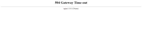 fix  gateway timeout error