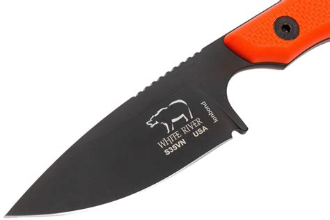 white river knives  backpacker pro orange  black ionbond fixed knife kydex sheath