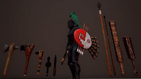 aztecs weapons  weapons ue marketplace