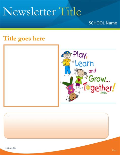 creative preschool newsletter templates tips templatelab