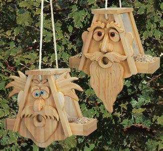 cedar men bird feeders pattern decorative bird houses