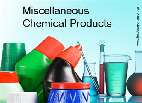 documentation procedures  export miscellaneous chemical products