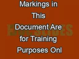 classification markings   document   training
